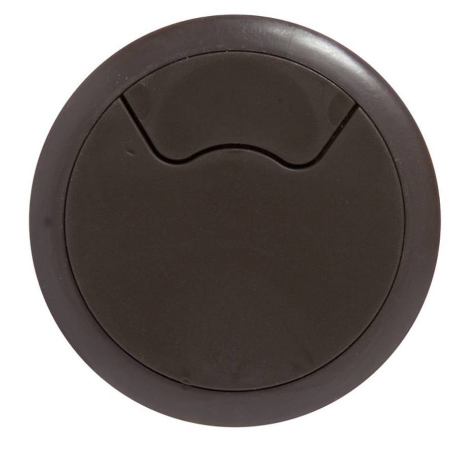 ROCO Round Cable Management Desk/Counter Port Brown 64mm