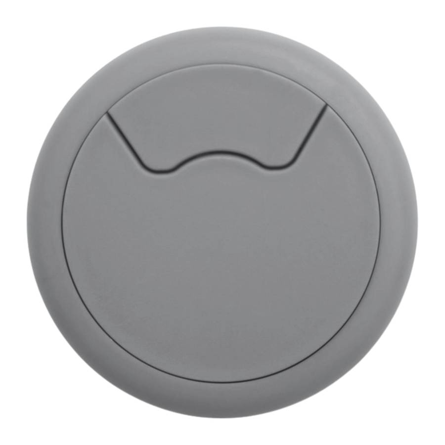 ROCO Round Cable Management Desk/Counter Port Grey 64mm