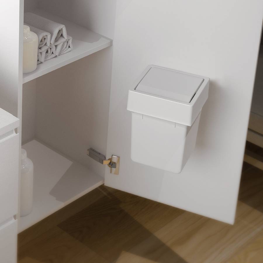 ROCO Onda Door Mounted Bin White 5 Litre