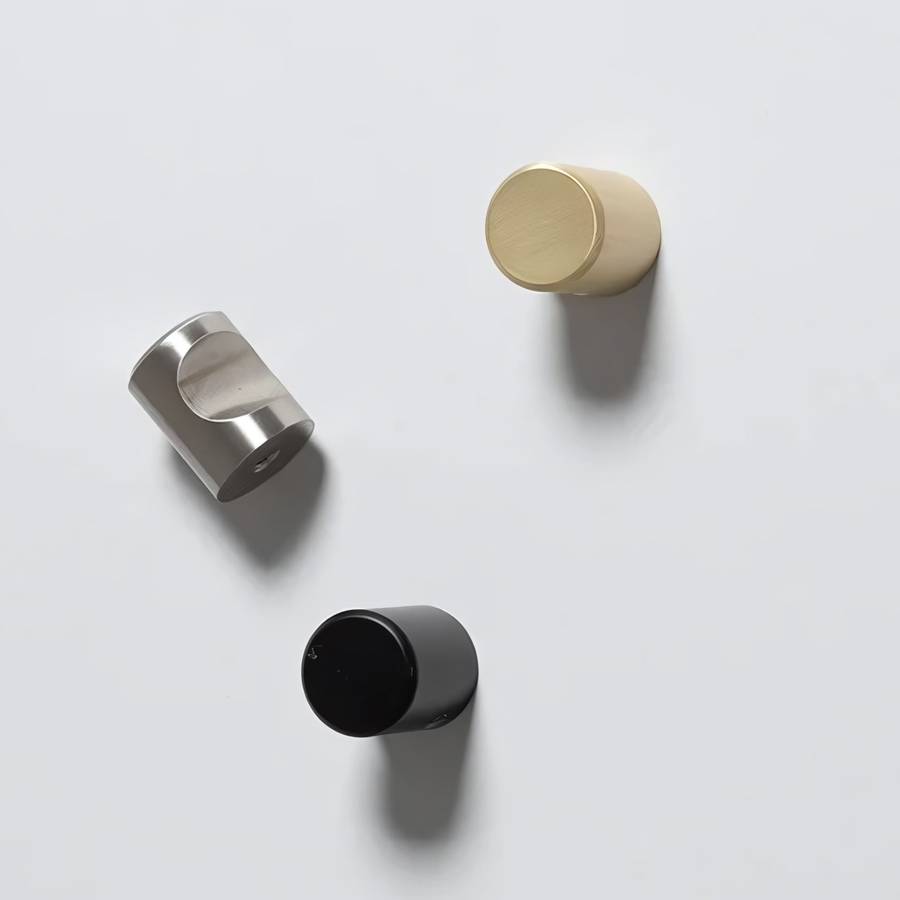 ROCO Cylindrical Drawer Knob Satin Chrome 20mm
