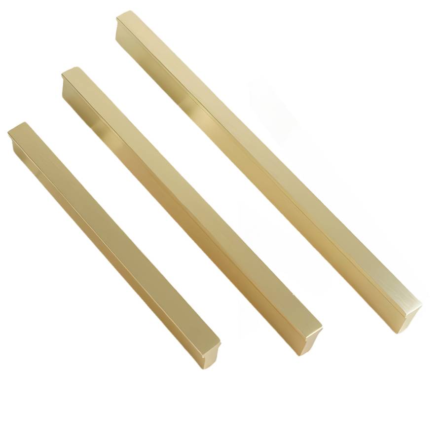 ROCO T Strip Cupboard Handle Brushed Brass 1100mm