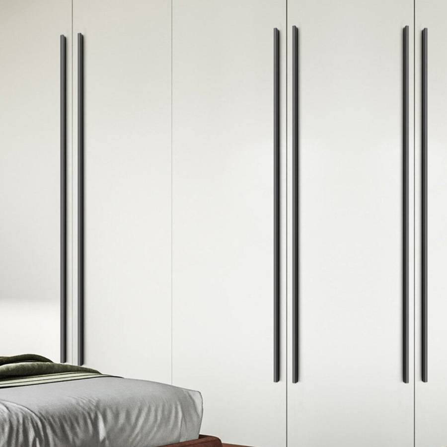 ROCO T Strip Cupboard Handle Brushed Matt Black 600mm ( 5 Pack )