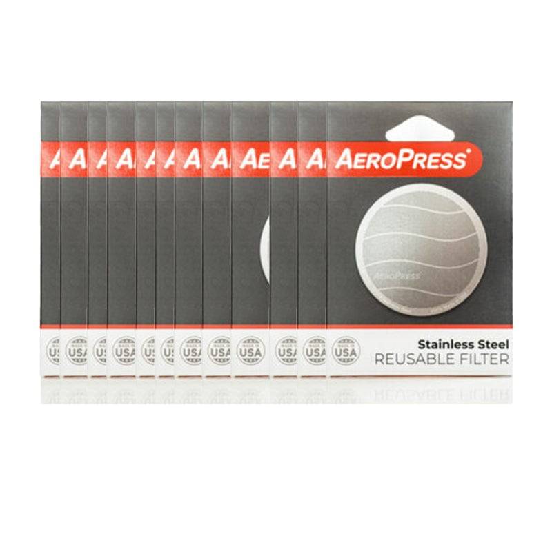 AEROPRESS Stainless Steel Reusable Filter XL ( 12 Pack Retail Tray )