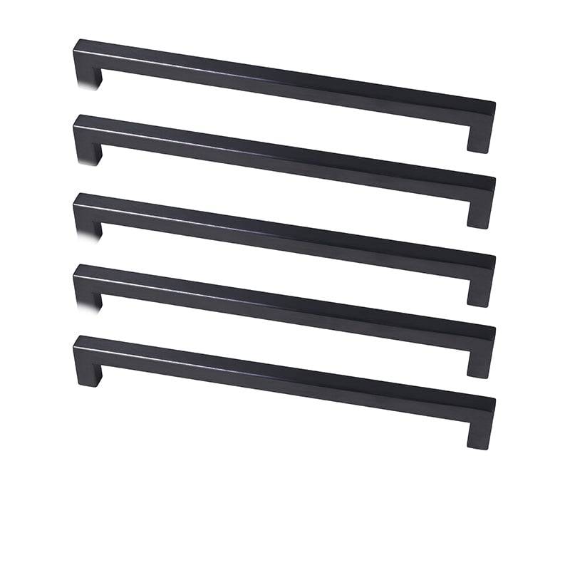 ROCO Cupboard Handle Bar Hollow Square Matt Black 288mm ( 5 Pack )