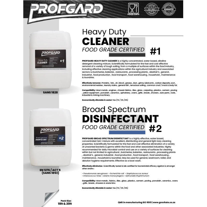 PROFGARD #1 Heavy Duty Cleaner Food Grade 10 Litre