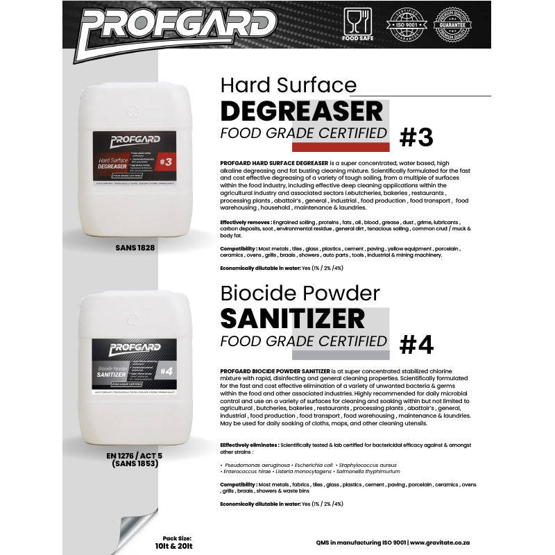 PROFGARD #4 Biocide Powder Sanitizer Food Grade 10kg