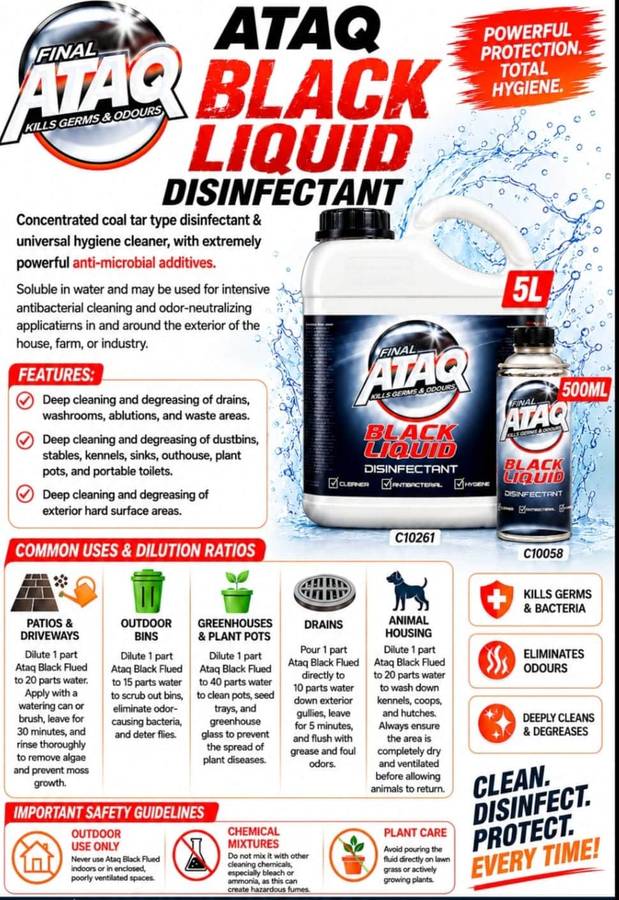 Final Ataq Black Liquid Disinfectant 5l