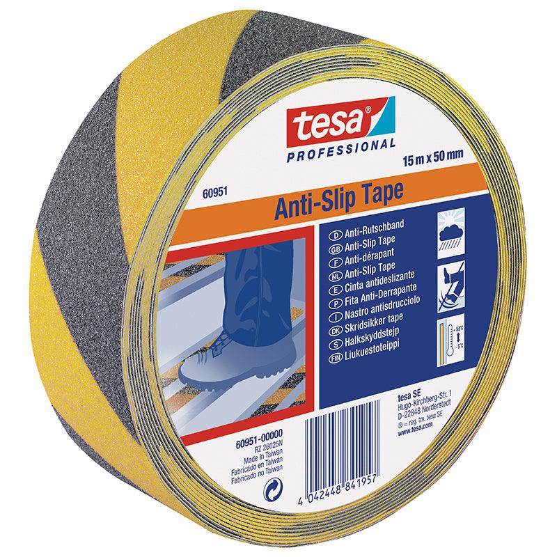 TESA Anti Slip Tape Professional 15m x 50mm Yellow-Black