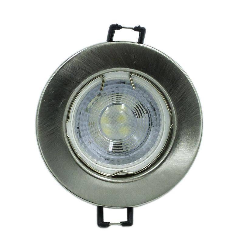 United Electrical 5 Watt Gu10 Led Bulb With Silver Finish Fitting