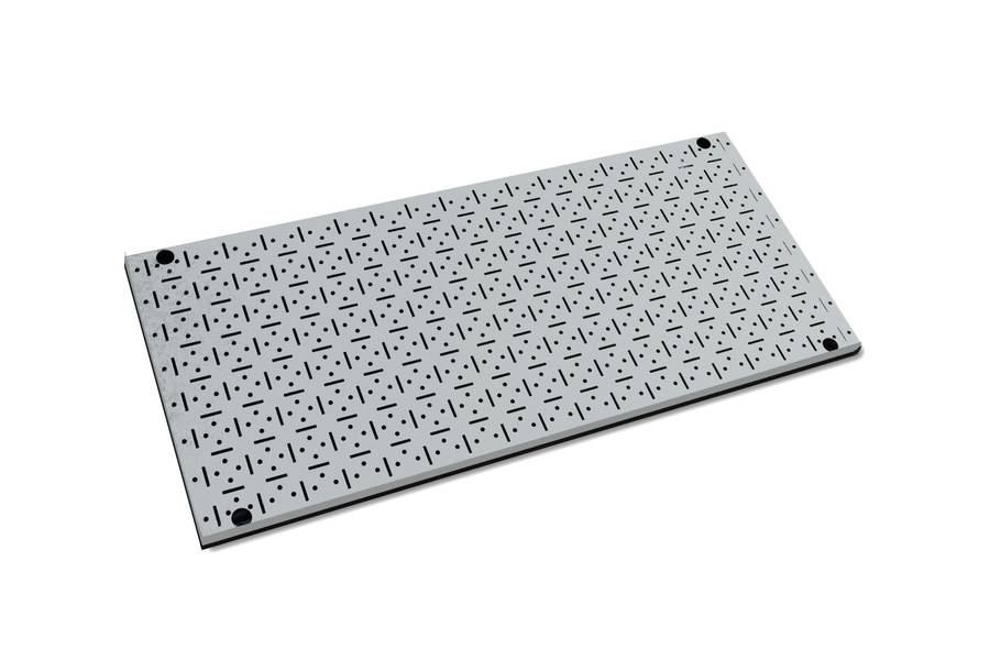 CLIP-FIT Powder Coated Steel Pegboard Pastel Grey 900mm x 400mm