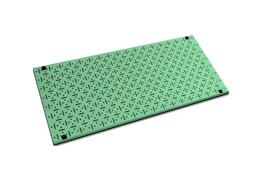 CLIP-FIT Powder Coated Steel Pegboard Pastel Green 900mm x 400mm