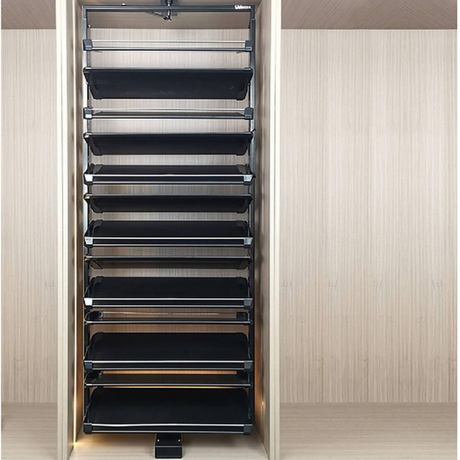 ROCO Rotating Shoe Rack Dark Grey 10 Layer