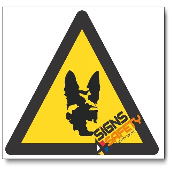 Beware Of Dog Hazard Sign - 150mm * 150mm Vinyl Sticker