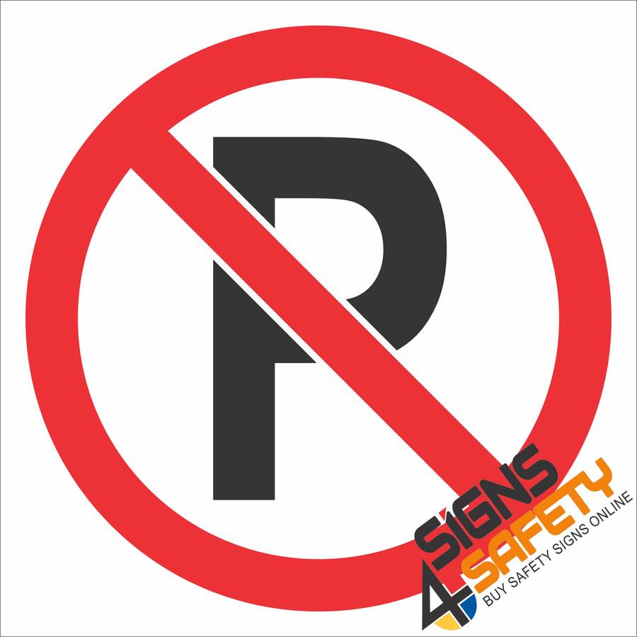 (PR40) No Parking Sign - 150mm * 150mm 0.9mm ABS Plastic
