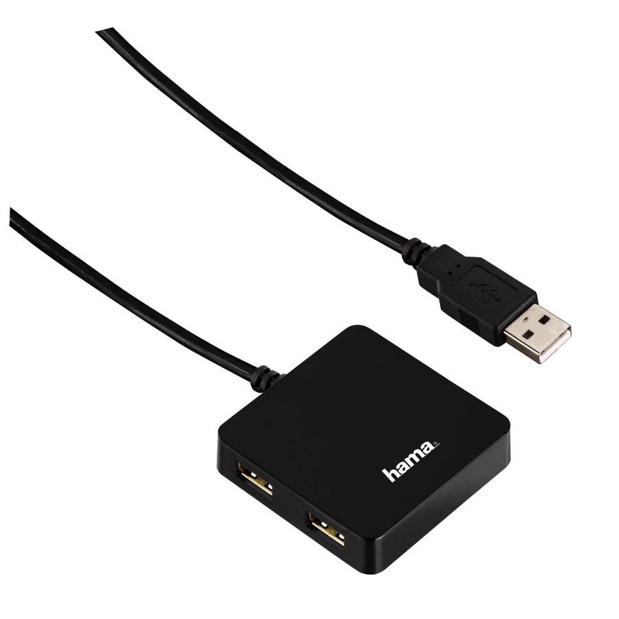 hama - usb hub 2.0 - 4 port bus powered