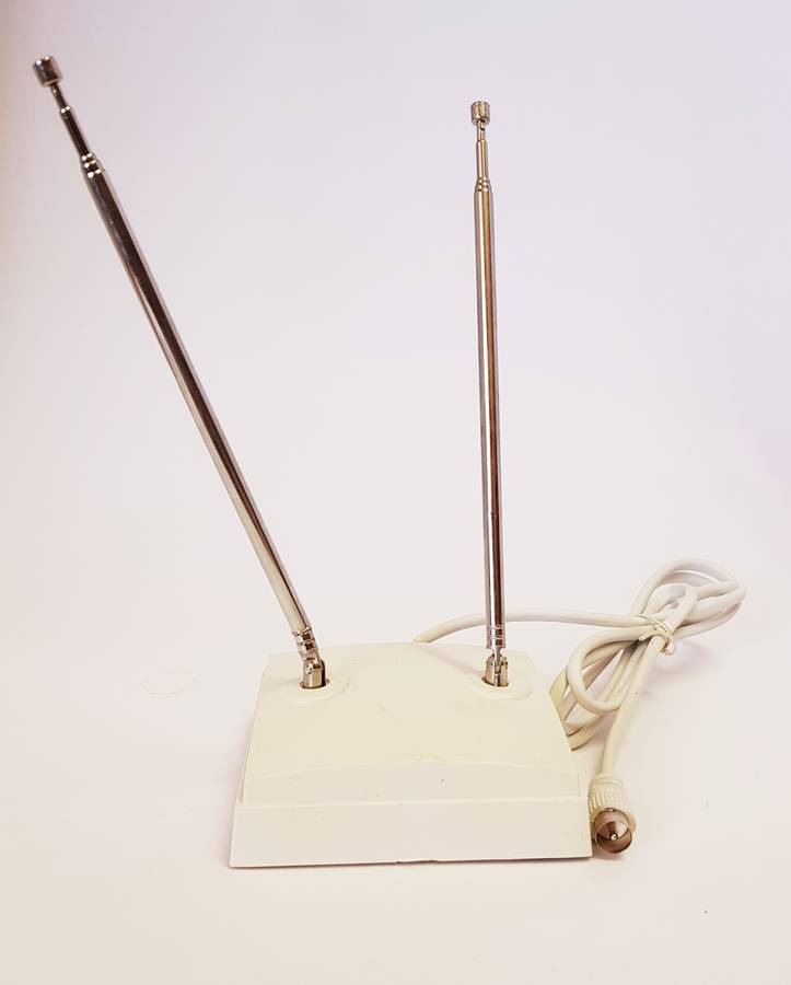 TELESCOPIC ANTENNA (WHITE BASE)