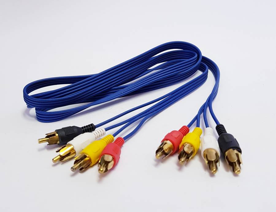 1.5m 4 RCA Male to 4 RCA Male Audio Cable (Gold Plugs)