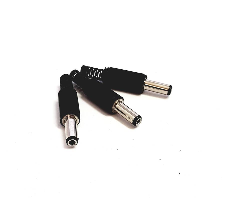 DC plug BLACK sleeve 14mm (5.5x2.5) (2pcs)