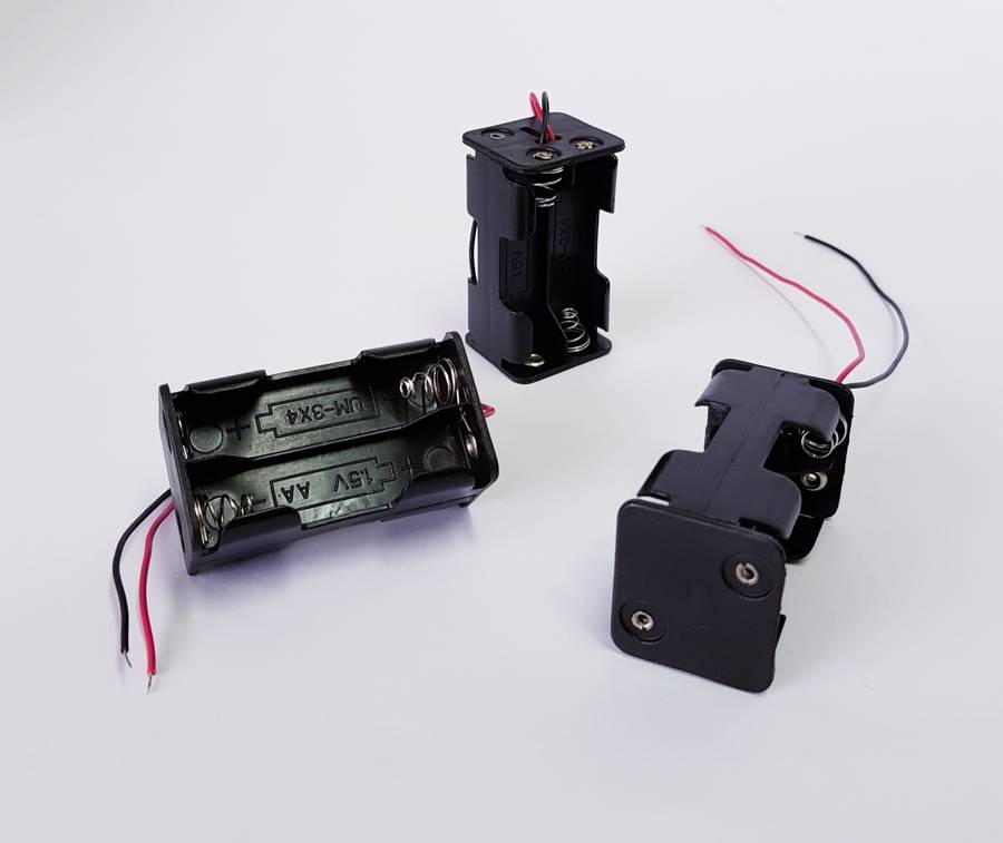 4Cell AA Battery Holder with Leads  (2Pack)