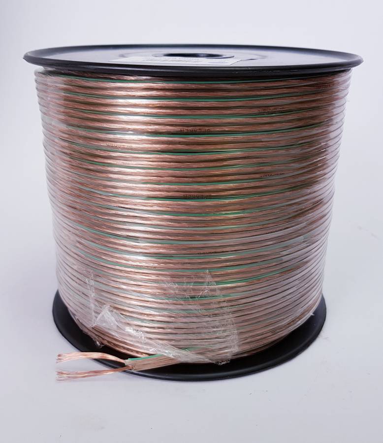 Monster Twin Flex Speaker Cable (100m) - Clear, 1mm Ripcord