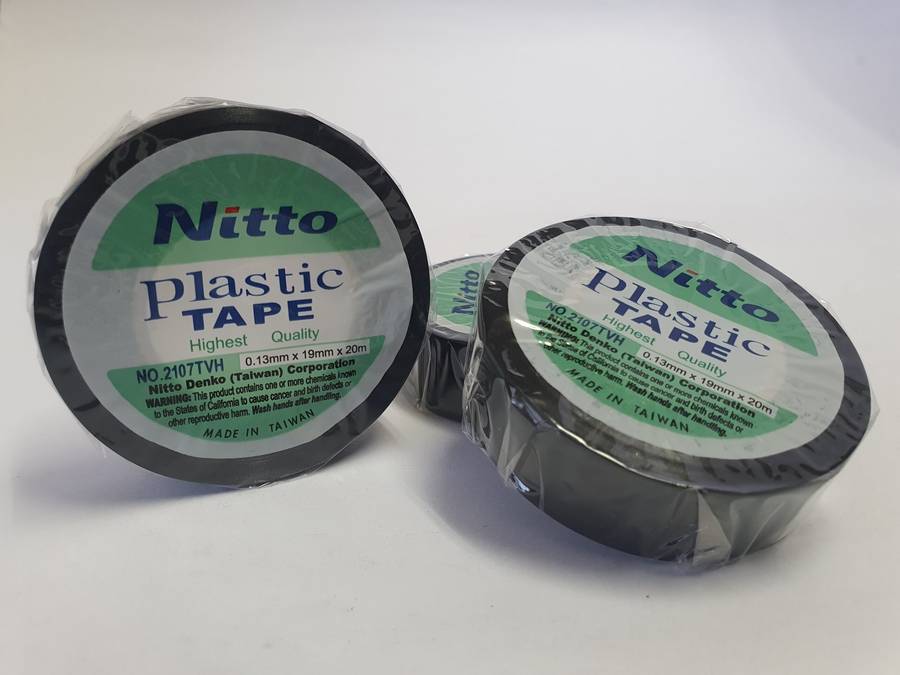 NITTO Insulation Tape No.2107  BLACK(0.13mm x 19mm x 20m)