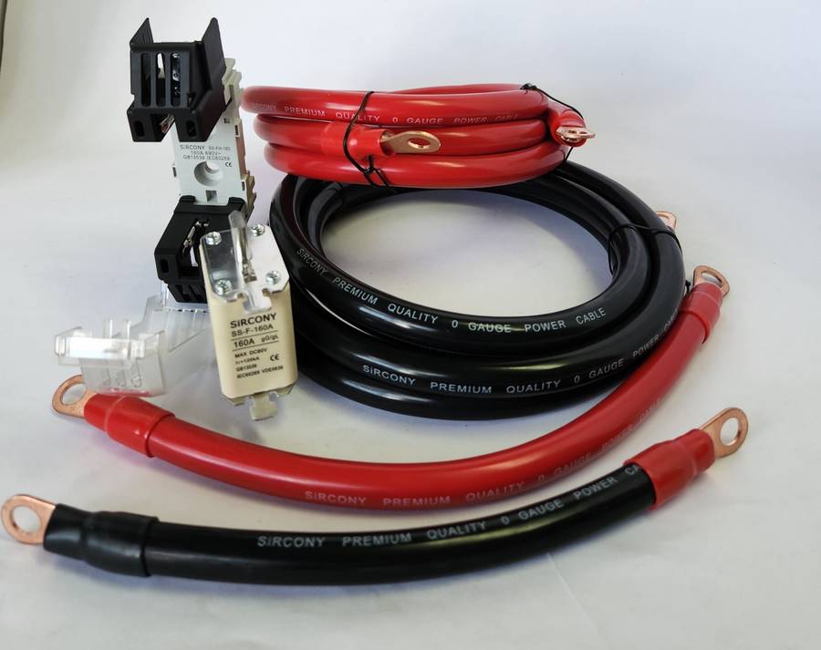24V Battery Installation Kit  Inverter Cable and Fuse Kit