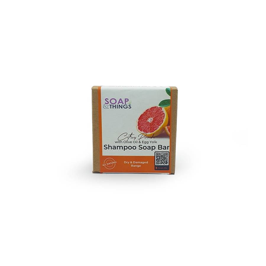 Citrus Punch Shampoo Soap Bar with Olive Oil & Egg Yolk, Citrus Essential Oils, Natural Handmade ...