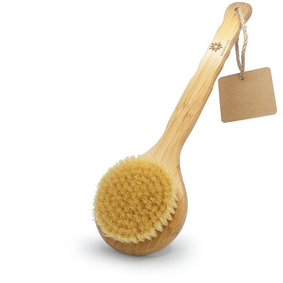 Bamboo Body Brush with Natural Boar Bristles