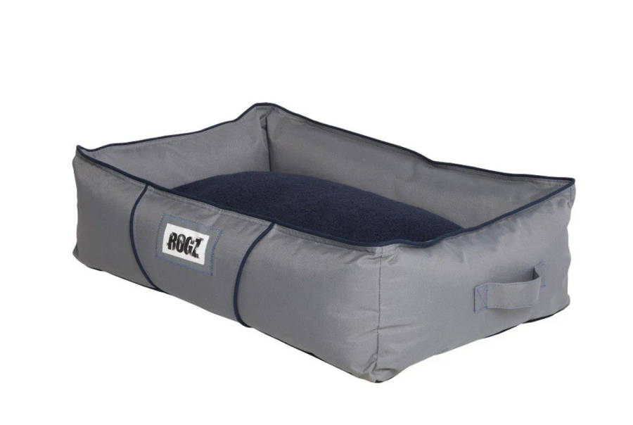 Rogz Dog Bed Lekka Walled Large Grey/Navy