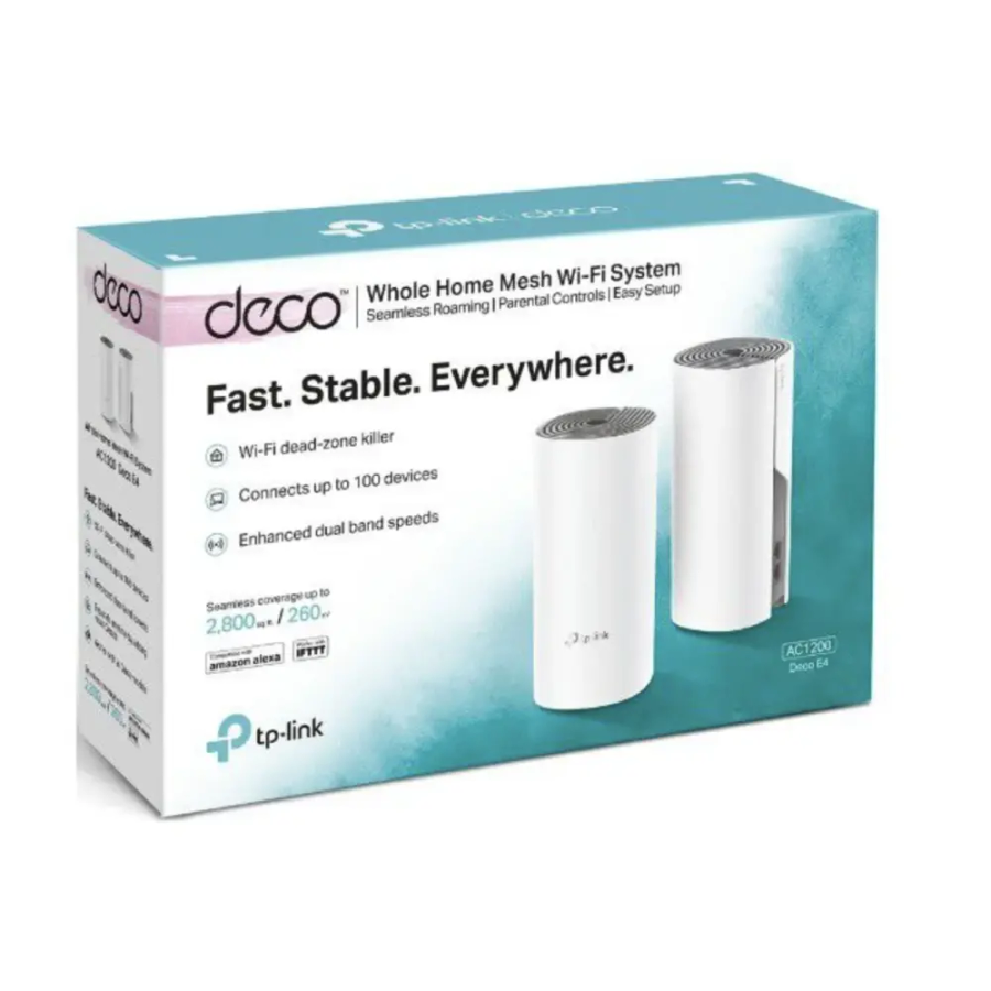 TP-Link Deco E4 - AC1200 Whole Home Mesh Wi-Fi System (2-Pack)