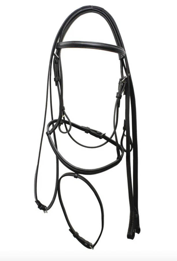 Horse Rider Leather Bridle - Economy FULL - Black - Large