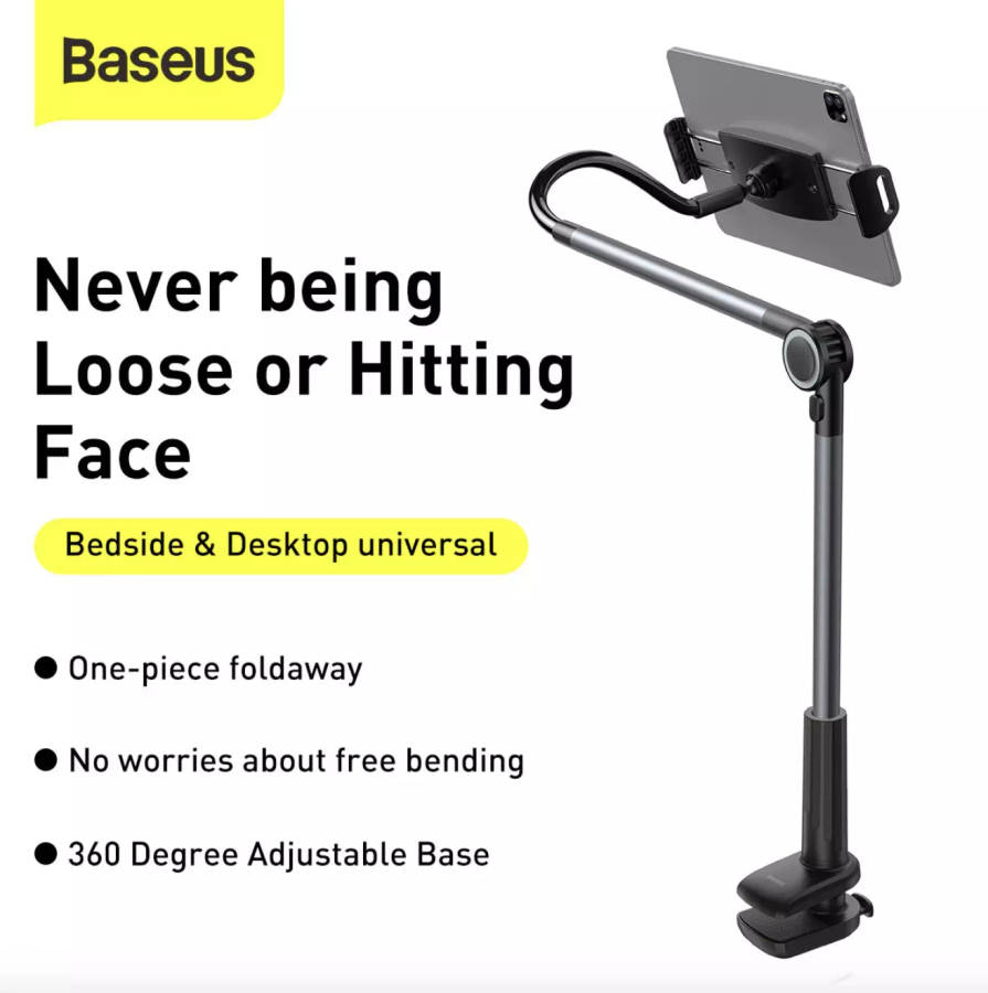 Baseus Otaku Life Rotary Adjustment Lazy Holder Pro for Phones and Tablets - Grey - iPad Pro (New...