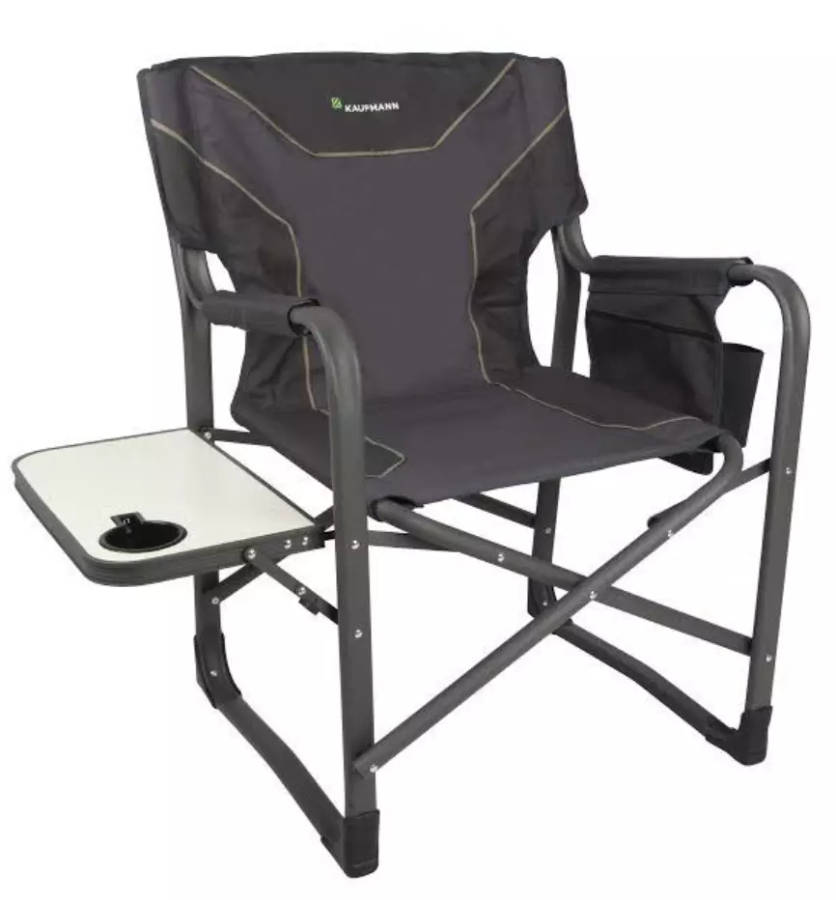 Kaufmann Chair - Steel Directors Flat Frame - Grey
