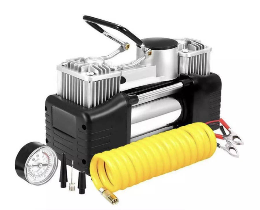 12 Volt - 85L Heavy Duty 2 Cylinder Portable Air Compressor