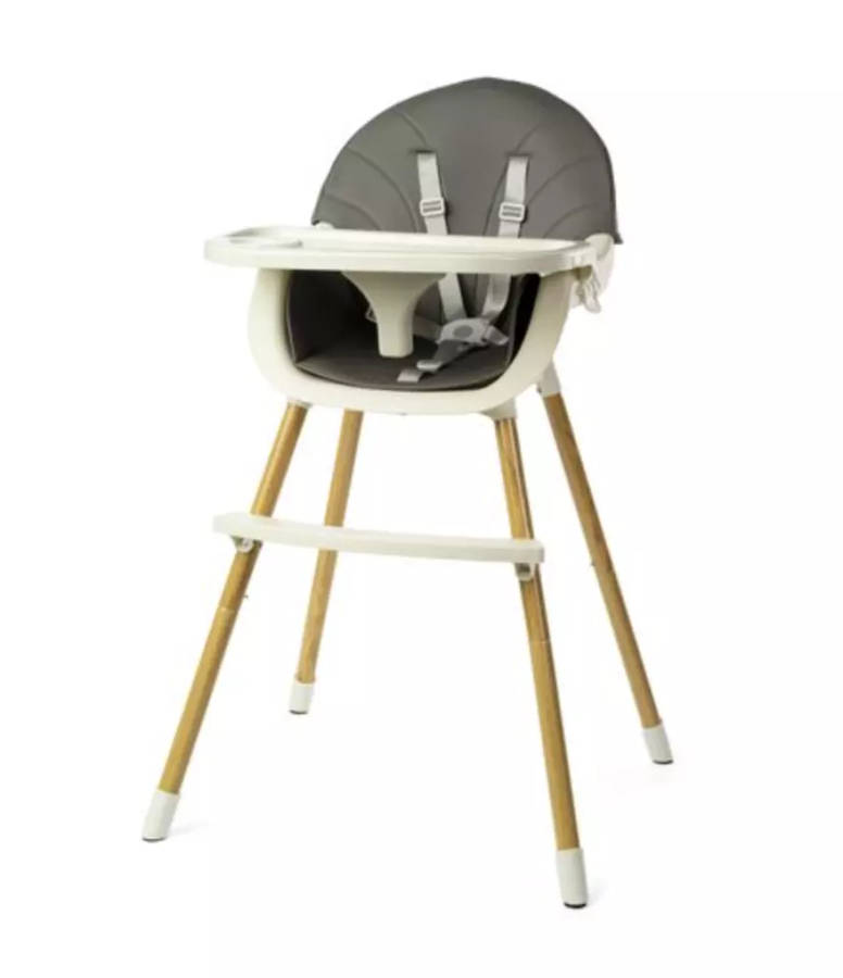 Belecoo Baby High Chair Baby Feeding Chair Baby Booster Chair - Grey (New, packaging damaged)