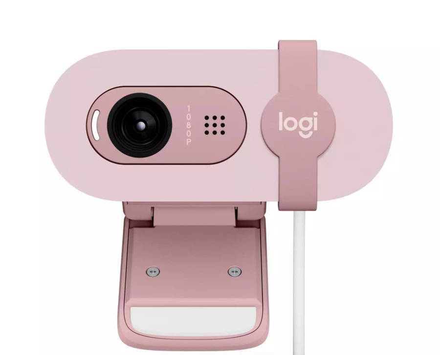Logitech WEBCAM - Brio 100 Full HD Webcam - Rose Pink (New, open-box)