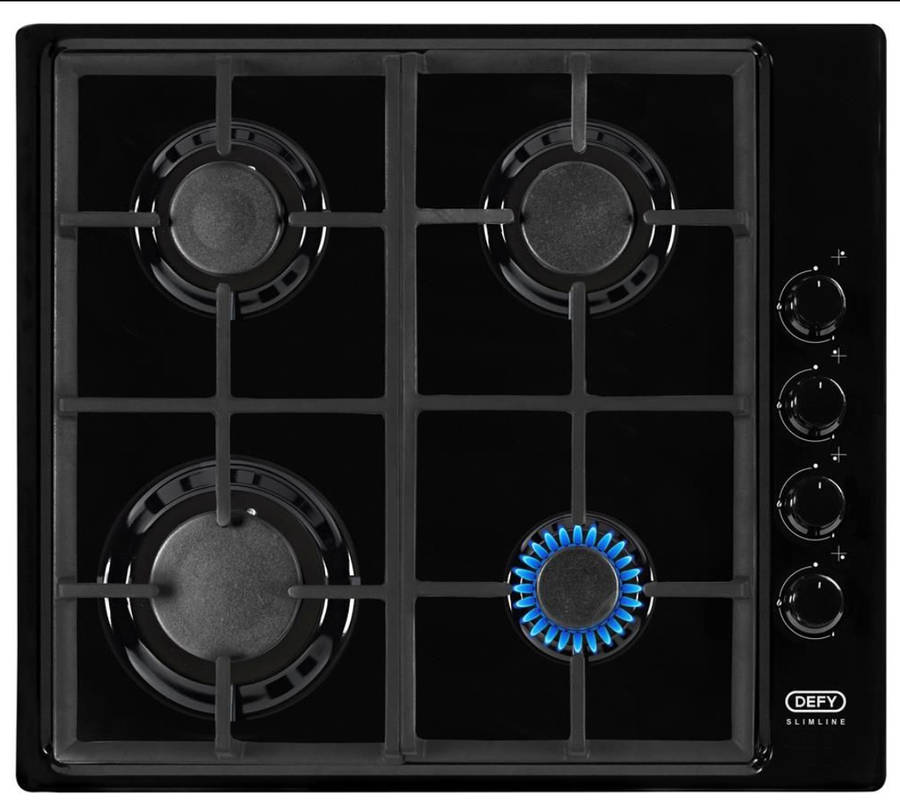 Defy - 4 Burner Gas Hob - Black - DHG132
