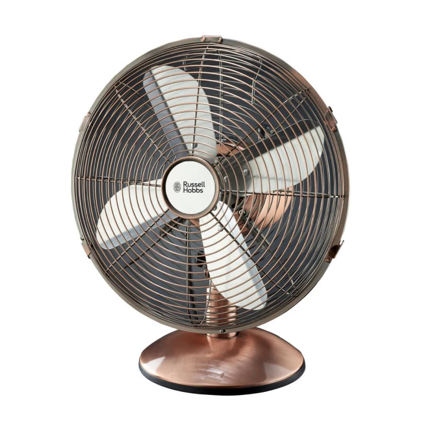 Russell Hobbs 30cm Copper Desk Fan - RHDF12 (New, open-box)