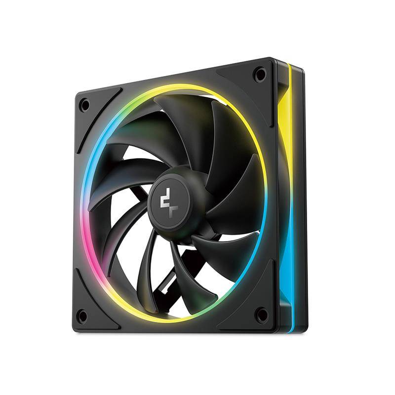 Deepcool Fl120Mm Se A-Rgb Hydro Bearing 4-Pin Pwm Case Fan Full-Coverage Rubber Pads On Each Corn...