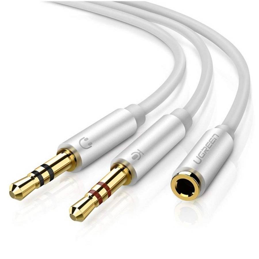 UGREEN 3.5MM FEMALE TO 2X MALE AUDIO CABLE