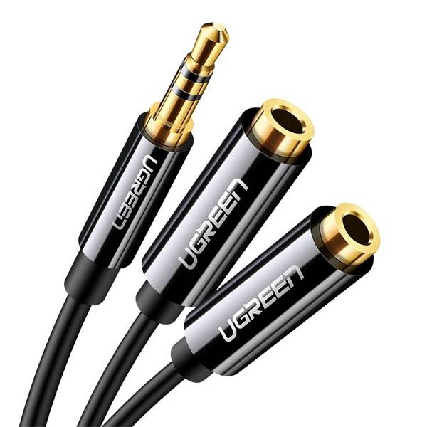UGREEN 3.5MM MALE TO 2X FEMALE AUDIO CABLE