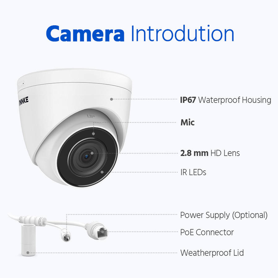 Annke 3K POE IR Network Dome Camera with AI