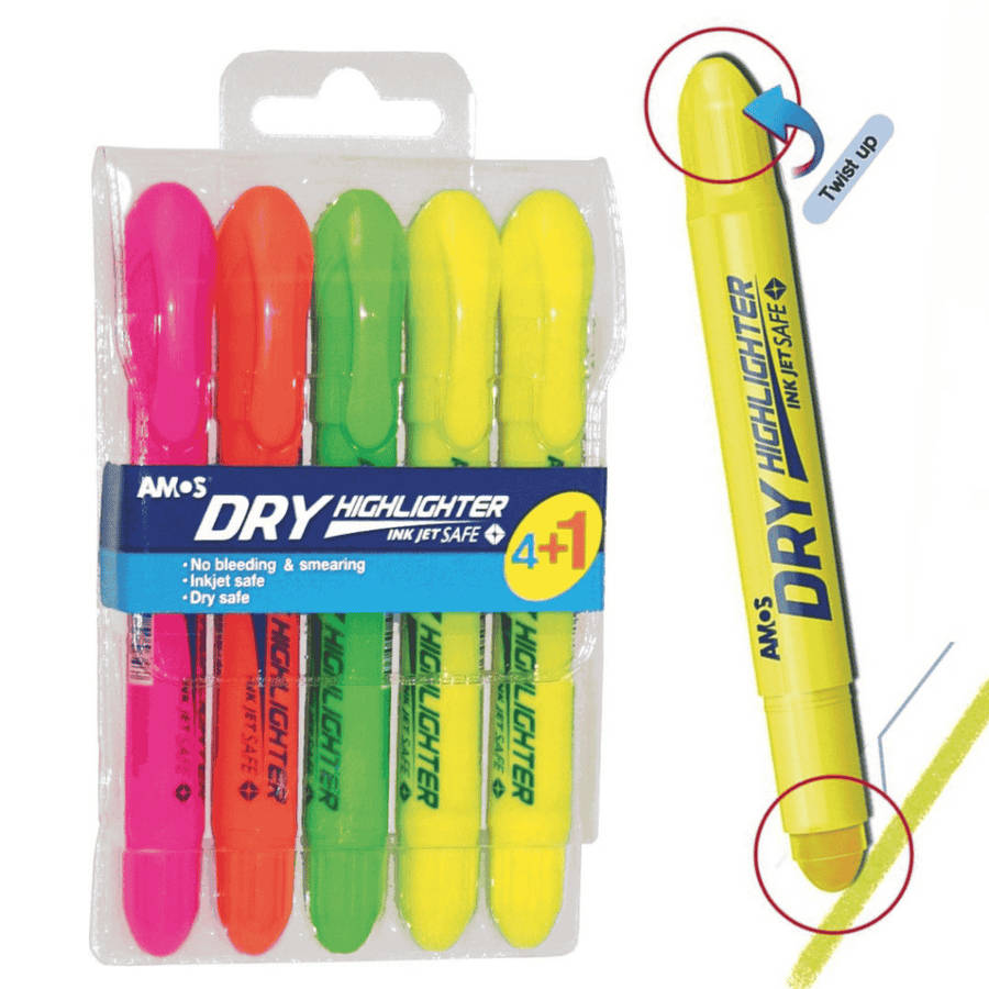 Amos Dry Twist-Up Highlighter Set of 5