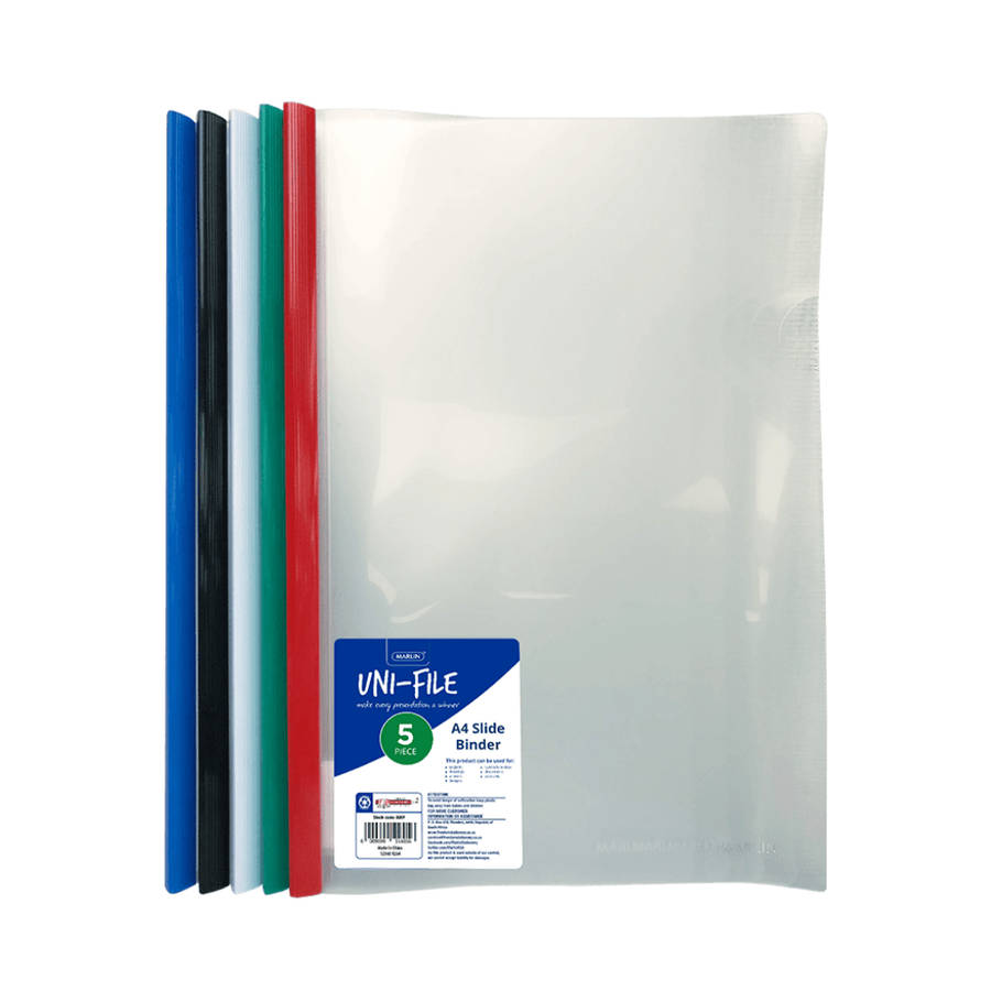 A4 Project Presentation Cover with Slide Binders Pack of 5