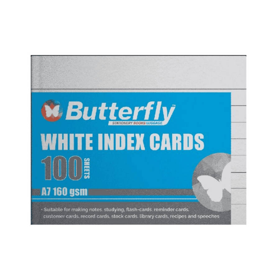 Index/Speech Card Ruled A7 White 100's