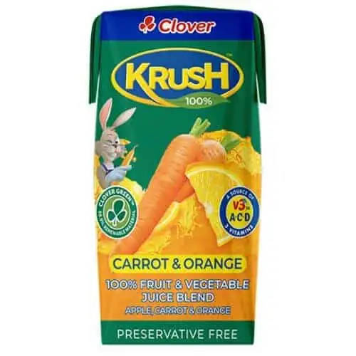 Clover Krush Uht Carrot & Orange 6X200ml