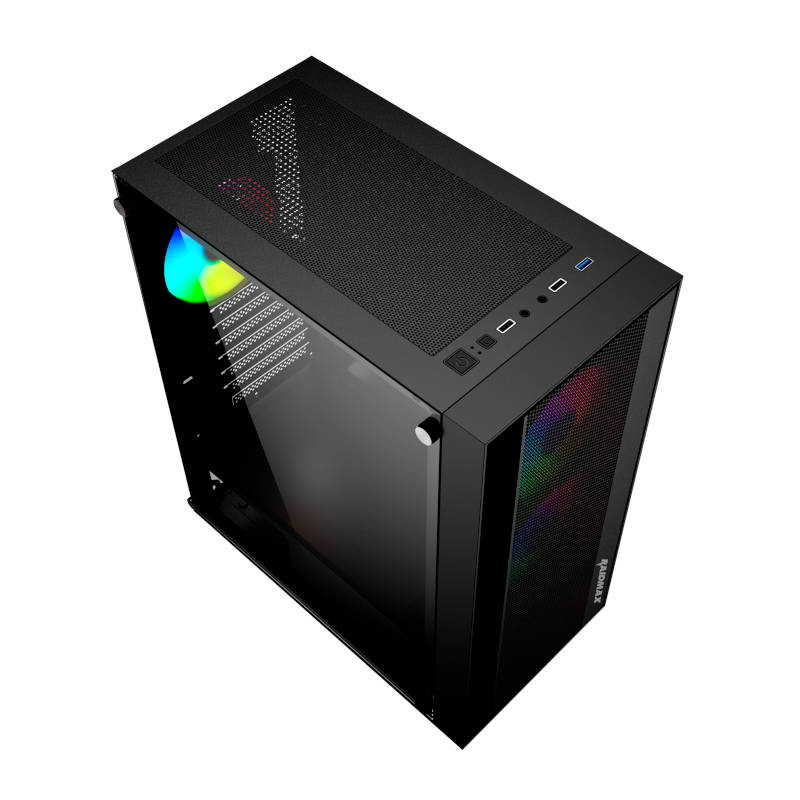 Raidmax V1000TBS ATX | Micro-ATX | Mini-ITX ARGB Mid-Tower Gaming Chassis - Black