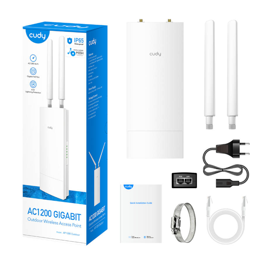 Cudy AC1200 Gigabit Dual Band Ceiling Access Point- Outdoor