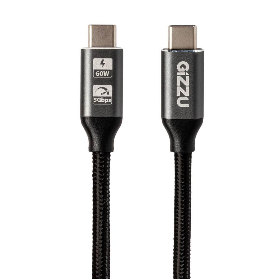 Gizzu - 60W 5Gbps Type-C 2m Cable - Gizzu - 60W 5Gbps Type-C 2m Cable