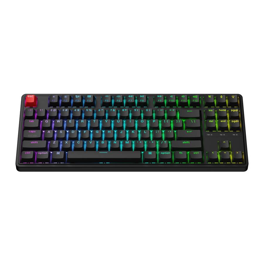 Keychron - C3 Pro 80% 8K Super Banana Switch Hot-swappable RGB Wired Custom Mechanical Keyboard -...